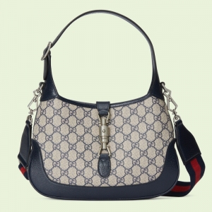 678843 Gucci Jackie 1961系列小號GG肩背包 Gucci2022新款女包 海藍(lán)色